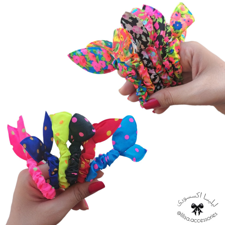 کش مو خرگوشی پارچه ای باکیفیت(جفتی)