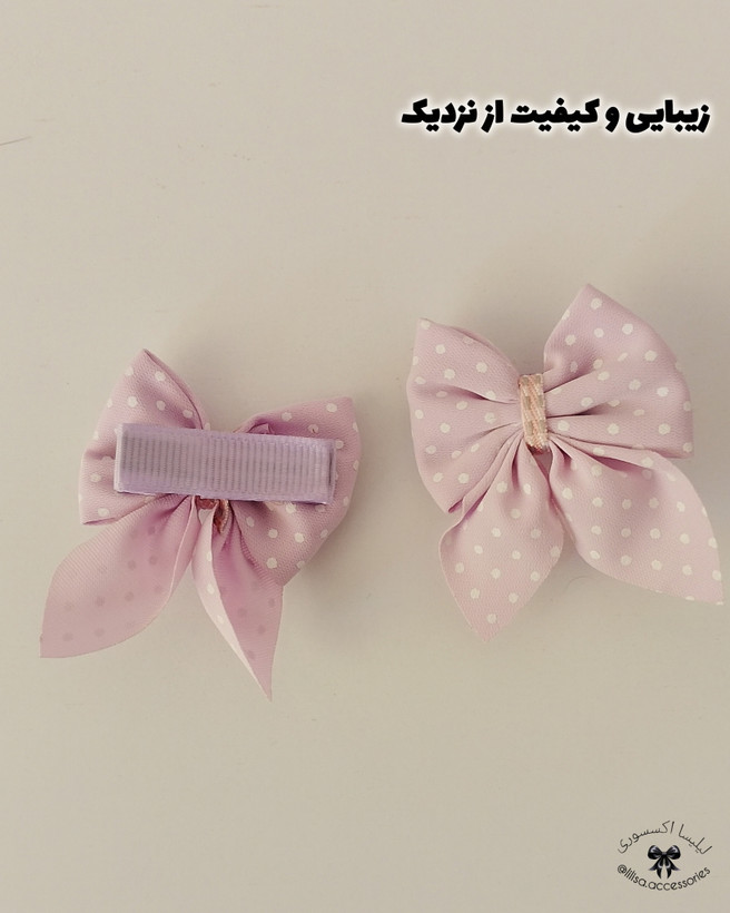 گیره مو پاپیونی بچگانه و نوزادی (مدل گیره انبری روکشدار)
