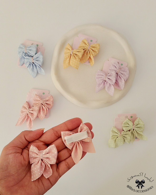 گیره مو پاپیونی بچگانه و نوزادی (مدل گیره انبری روکشدار)
